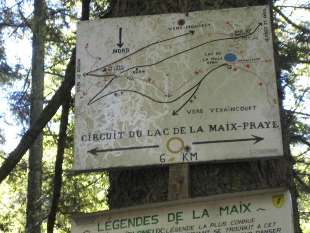 Map of the pilgrimage to the Lake de la Maix