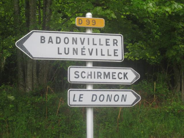 Street Sign to Badonviller